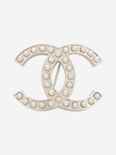 Silver Coco Mark 05V Brooch Brooches Chanel