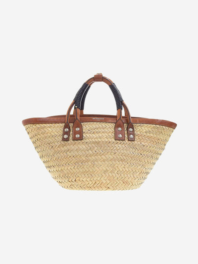 Neutral Bistro Panier straw tote bag Tote Bags Balenciaga