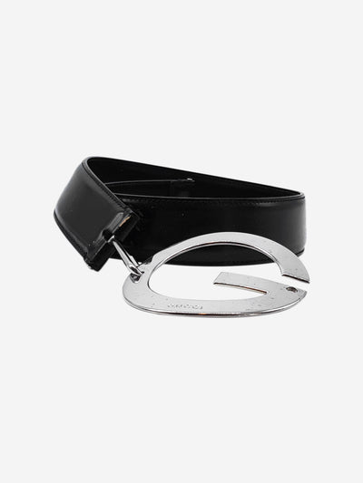 Black and silver G buckle leather belt Belts Gucci 