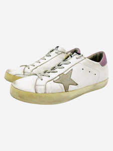 Golden Goose Deluxe Brand White leather lace up trainers - size EU 41