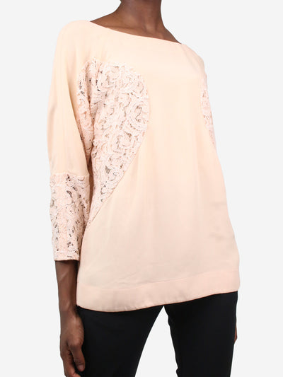 Pink floral lace blouse - size IT 40 Tops No21