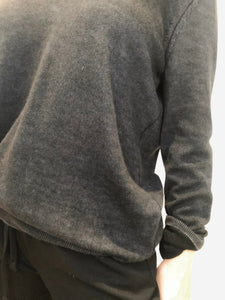 Maison Margiela Washed black v-neck cashmere sweater - size S