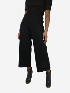 Vince Black elasticated ribbed trousers - size XS