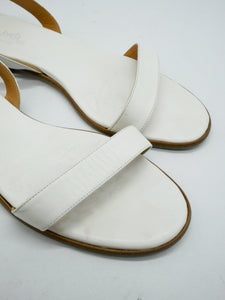 Hermes White slingback sandals - size EU 37