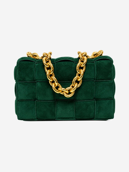Green suede Chain Cassette bag product image