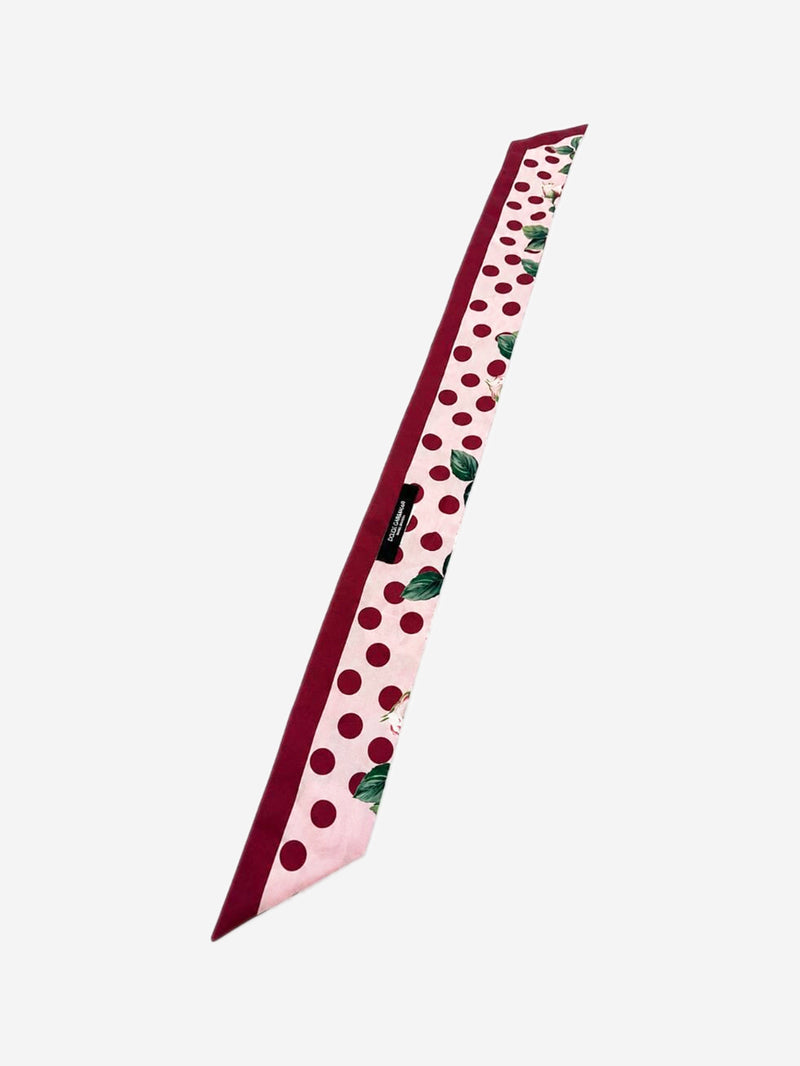 Red silk rose neck tie Scarves Dolce & Gabbana 