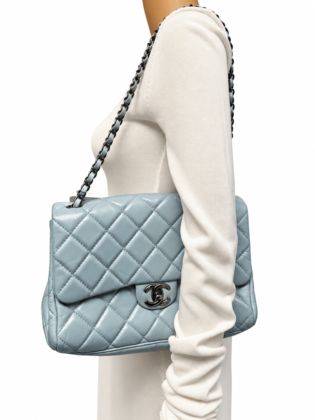 Duck egg 2014 lambskin quilted Coco Soft Flap bag Shoulder bags Chanel 