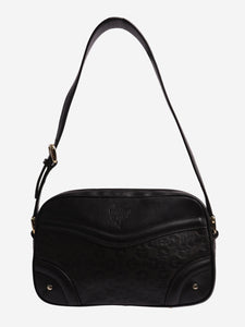 Gucci Dark brown Crest Horsebit shoulder bag