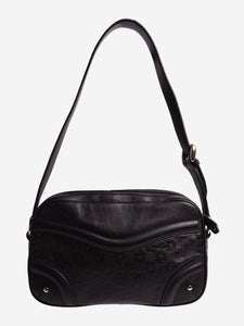 Gucci Dark brown Crest Horsebit shoulder bag