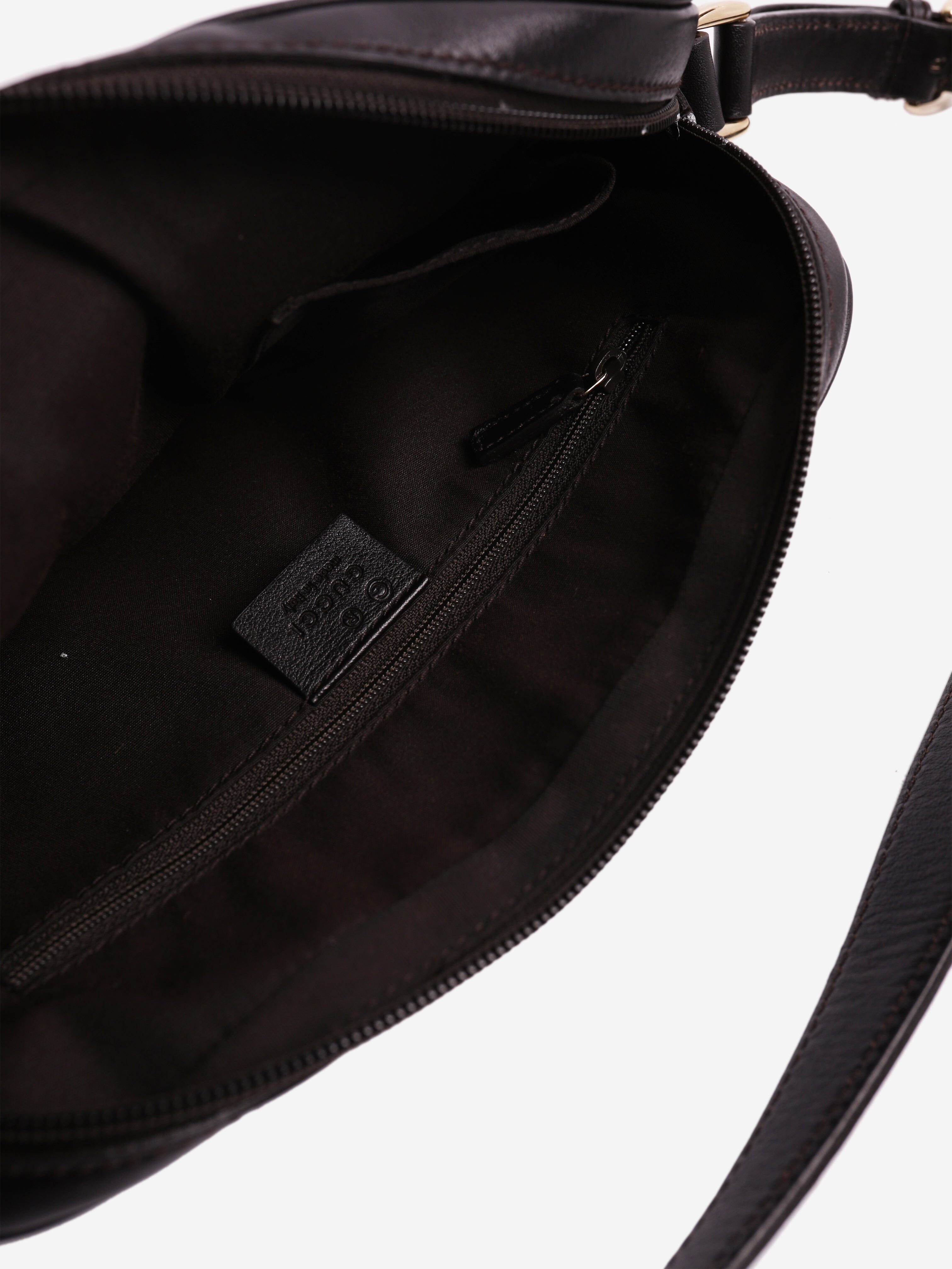 Dark brown Crest Horsebit shoulder bag Shoulder bags Gucci 