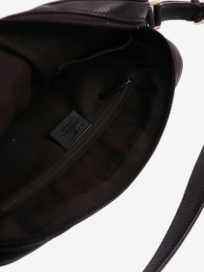 Dark brown Crest Horsebit shoulder bag Shoulder bags Gucci 