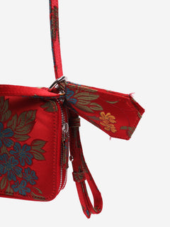 Red floral jacquard crossbody bag Cross-body bags Marques / Almeida 