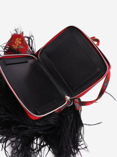 Red floral jacquard crossbody bag Cross-body bags Marques / Almeida 