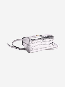 Veronica Beard Silver croc-embossed 2way bag