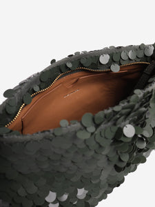 Dries Van Noten Khaki Sequinned clutch bag