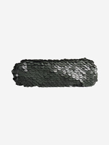 Dries Van Noten Khaki Sequinned clutch bag