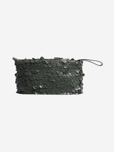 Dries Van Noten Khaki Sequinned clutch bag