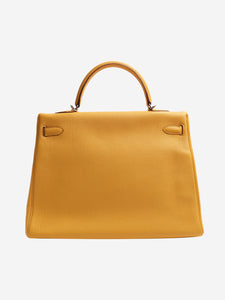 Hermes Yellow Kelly PHW 35