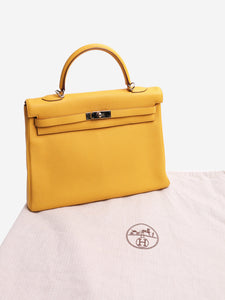 Hermes Yellow Kelly PHW 35