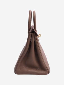 Hermes Etoupe Clemence Birkin 25