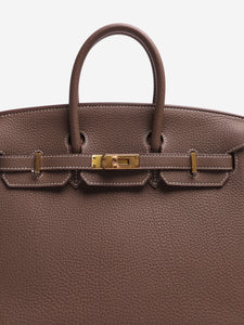 Hermes Etoupe Clemence Birkin 25