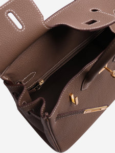 Hermes Etoupe Clemence Birkin 25