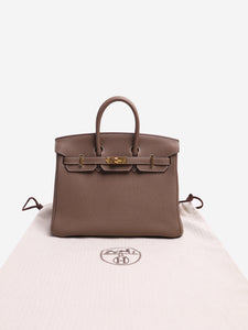 Hermes Etoupe Clemence Birkin 25