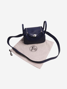Hermes Dark blue Lindy mini bag