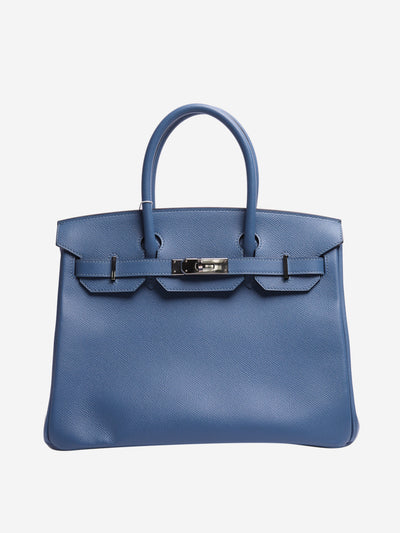 Hermes Blue Birkin 30 PHW - size Top Handle Bags Hermes 