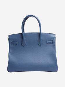 Hermes Hermes Blue Birkin 30 PHW - size