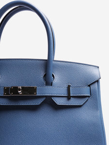 Hermes Hermes Blue Birkin 30 PHW - size