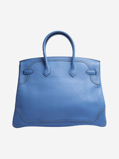 Bleu Paradis Birkin 35 PHW Top Handle Bags Hermes 