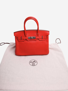 Red Birkin 30 PHW Top Handle Bags Hermes 
