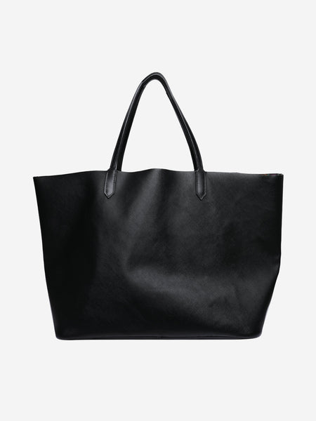 Black leather tote bag alternate image