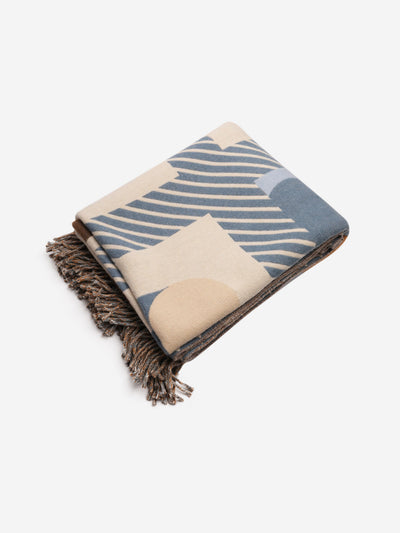 Blue Les Objets du Faubourg blanket Homeware Hermes 