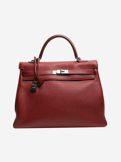 Burgundy 2011 Kelly 35 bag Top Handle Bags Hermes 