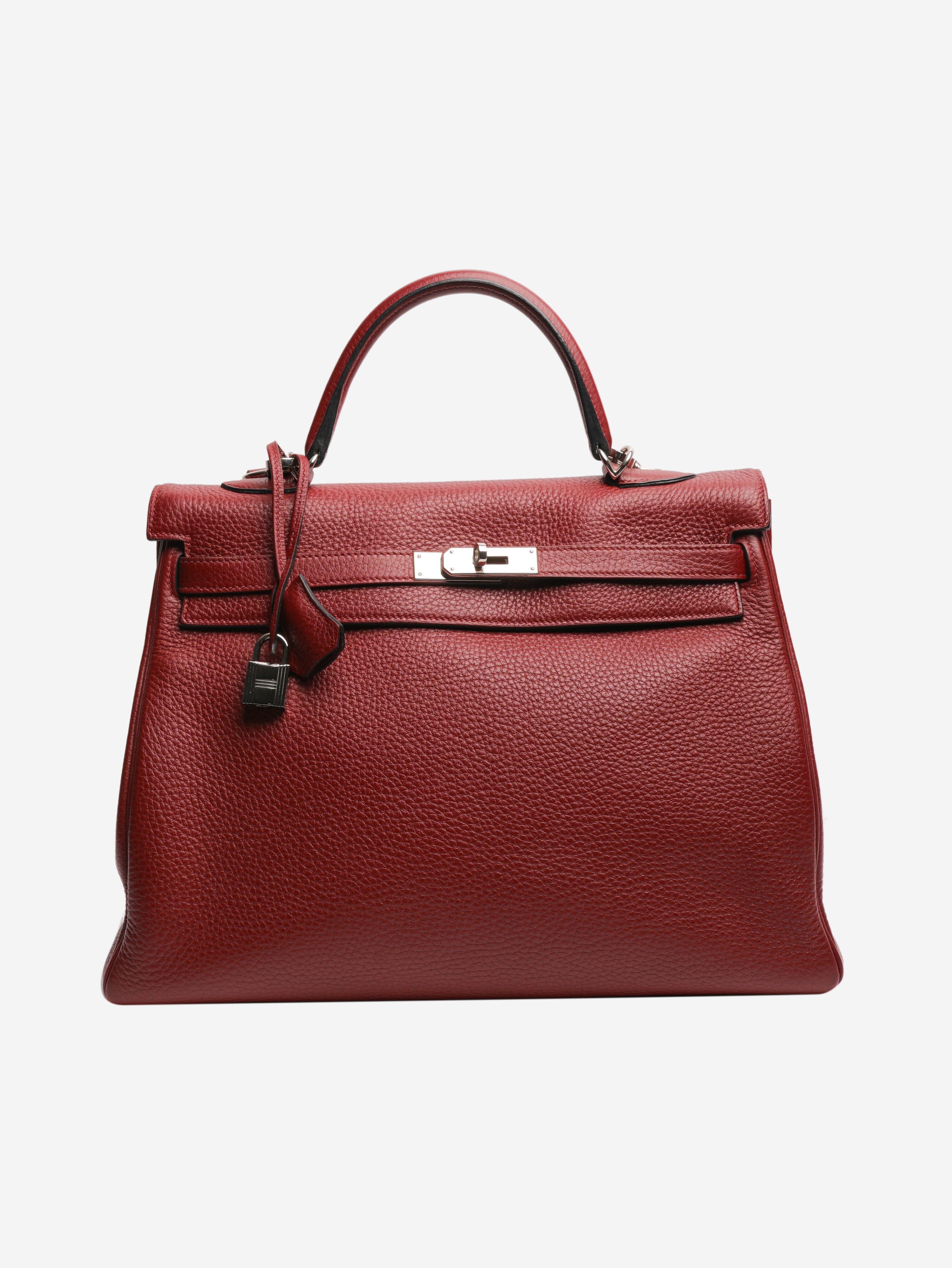 Burgundy 2011 Kelly 35 bag Top Handle Bags Hermes 