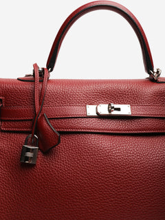 Burgundy 2011 Kelly 35 bag Top Handle Bags Hermes 