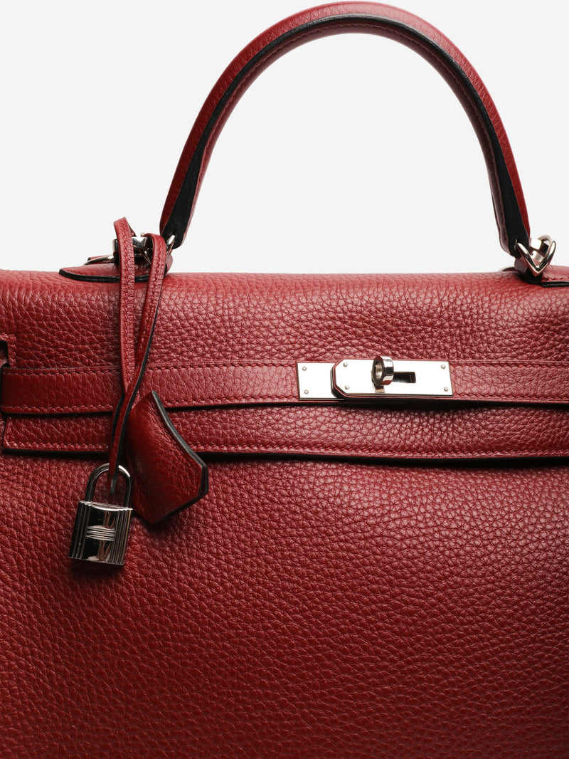 Burgundy 2011 Kelly 35 bag Top Handle Bags Hermes 