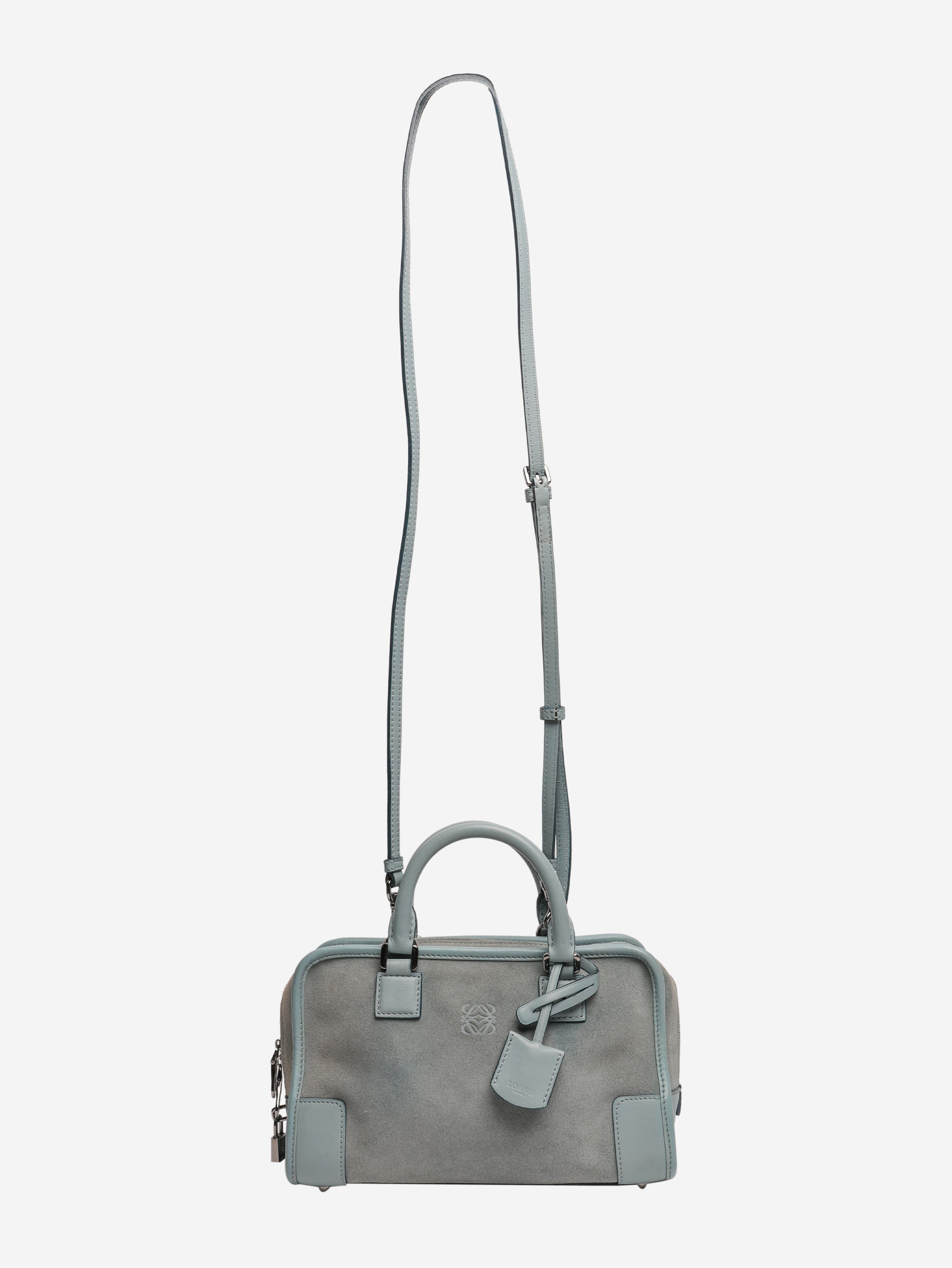 Blue mini Amazona suede crossbody bag Cross-body bags Loewe 