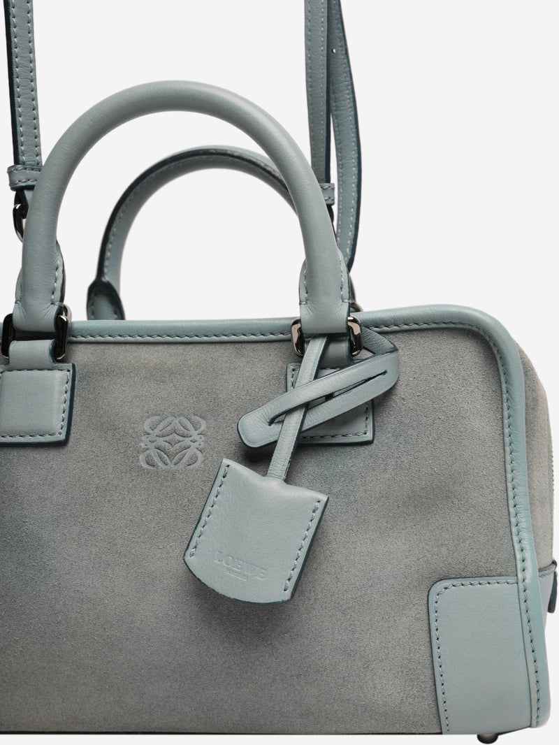 Blue mini Amazona suede crossbody bag Cross-body bags Loewe 