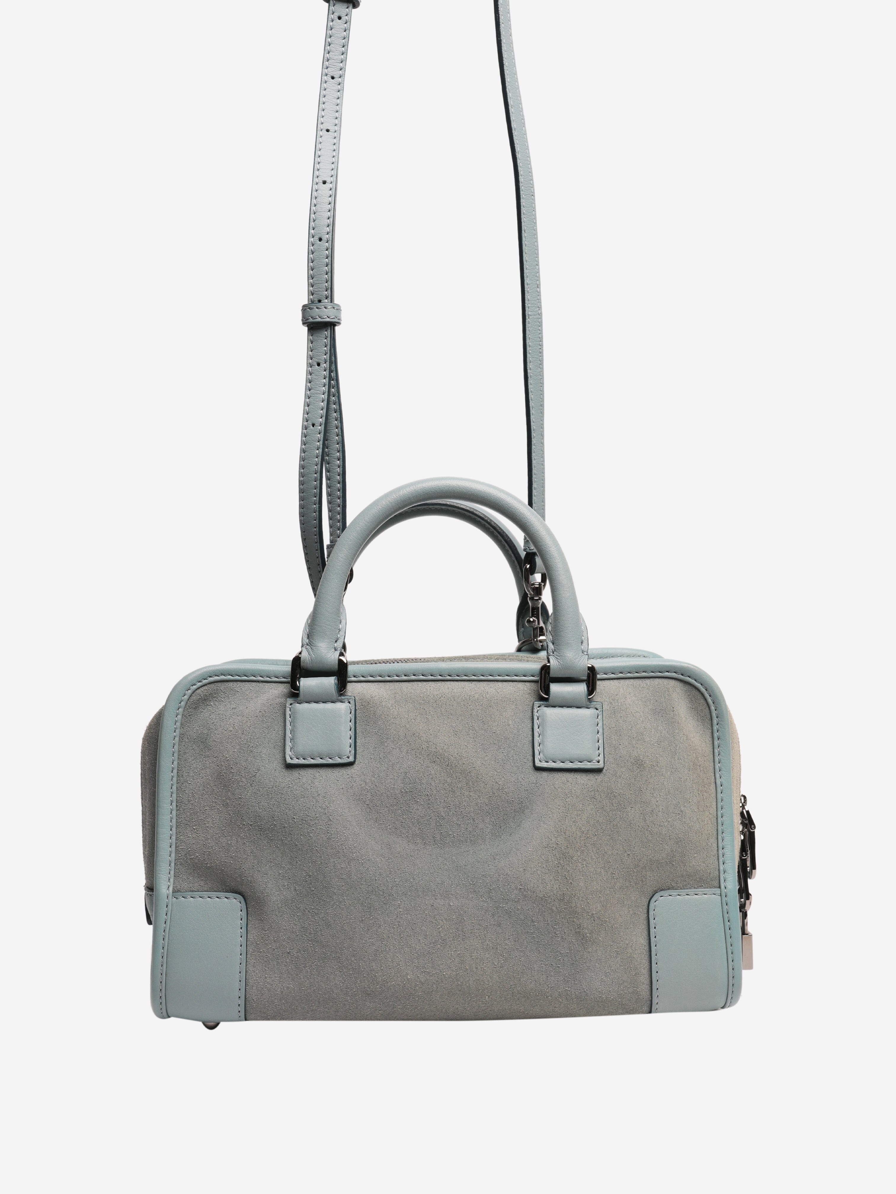 Blue mini Amazona suede crossbody bag Cross-body bags Loewe 