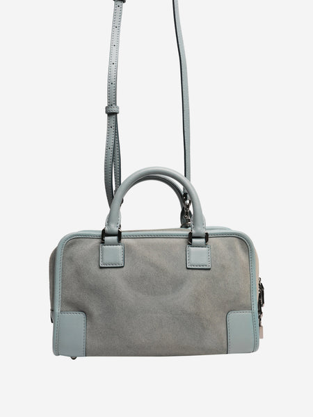 Blue mini Amazona suede crossbody bag alternate image