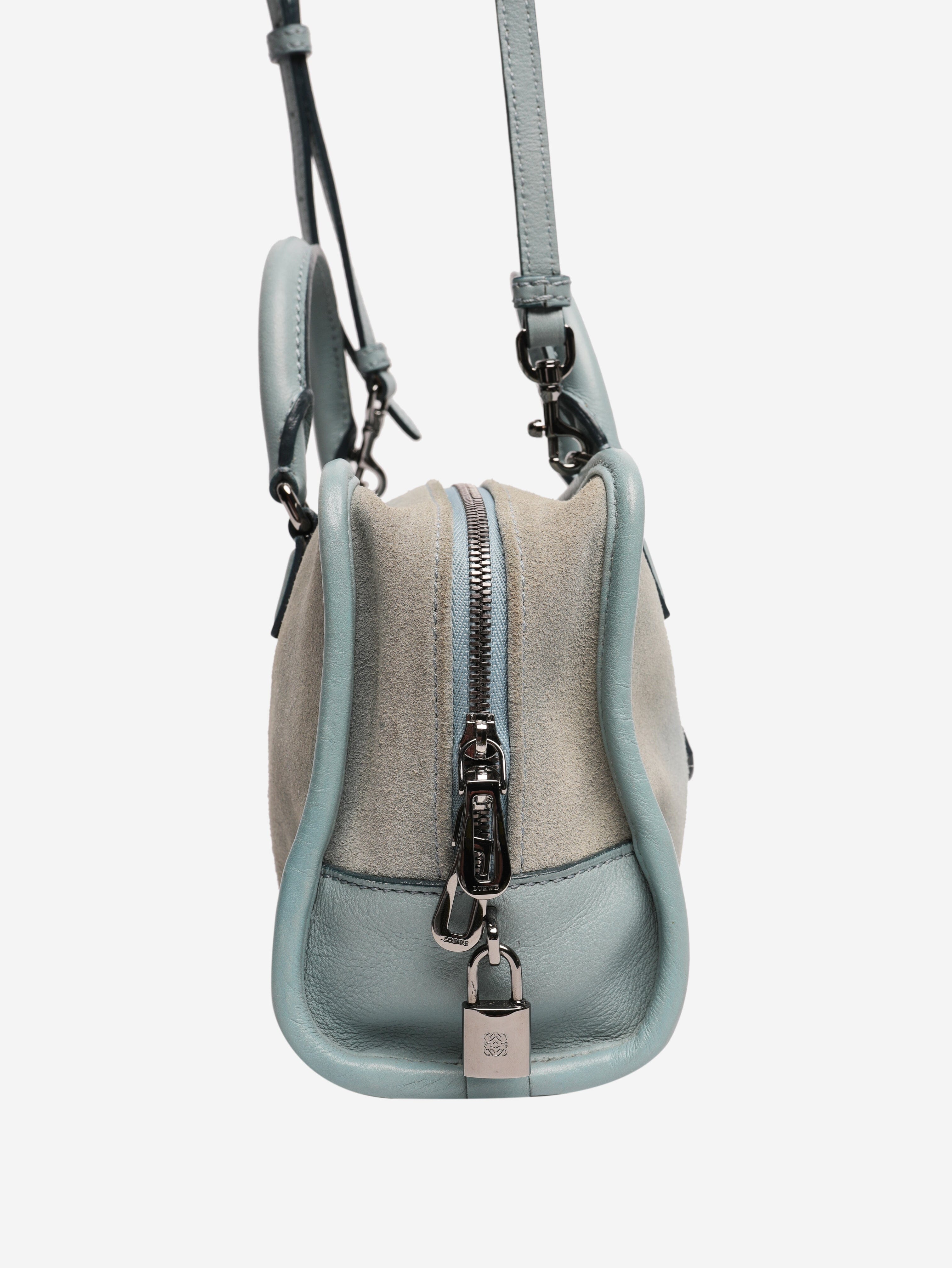 Blue mini Amazona suede crossbody bag Cross-body bags Loewe 