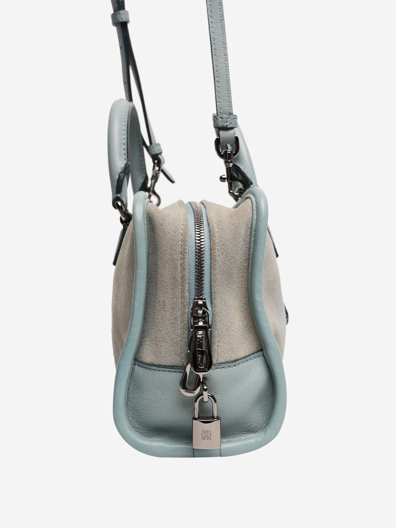 Blue mini Amazona suede crossbody bag Cross-body bags Loewe 