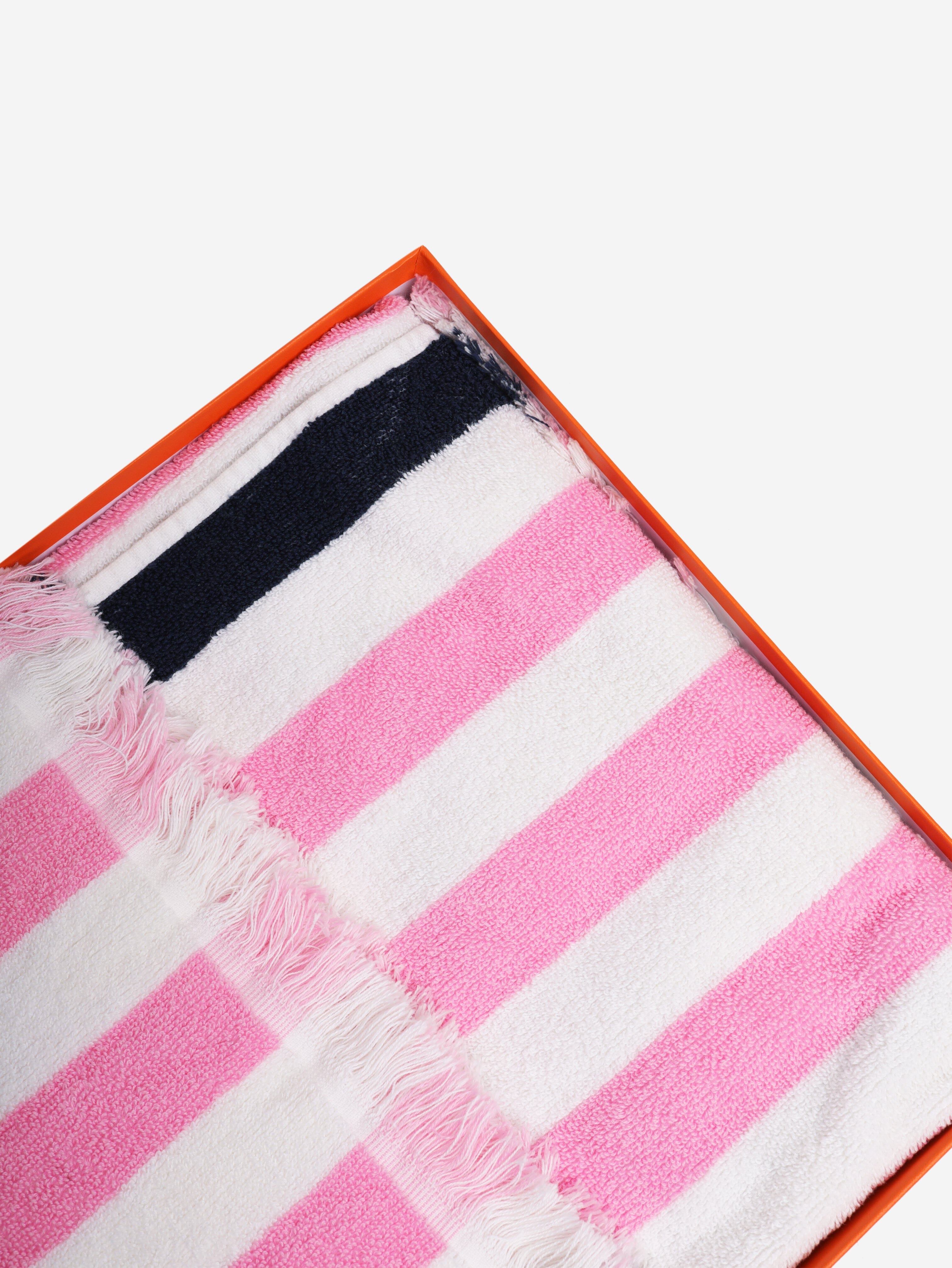 Pink Ychting Raye beach towel Homeware Hermes 