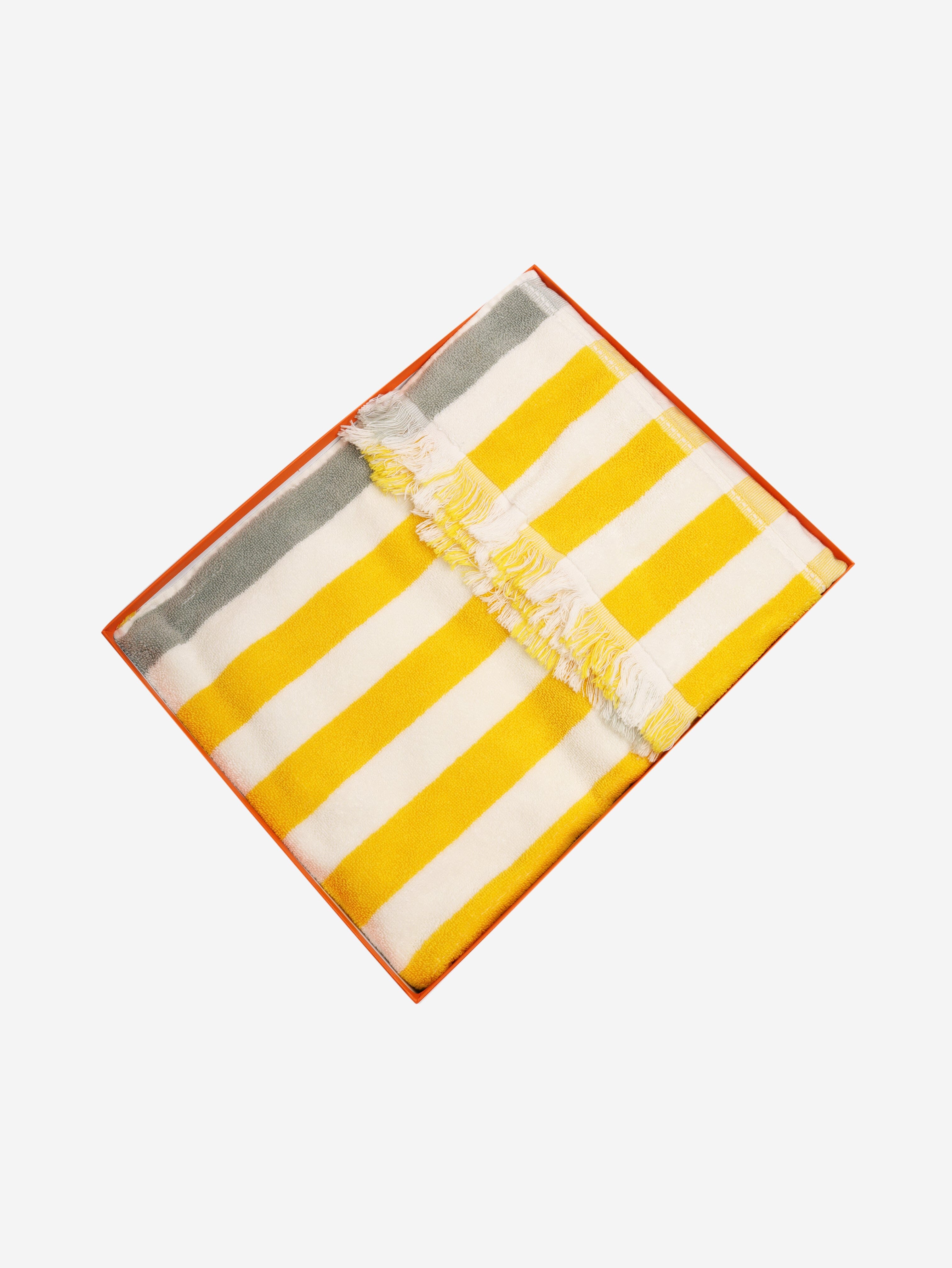 Yellow Ychting Raye beach towel Homeware Hermes 