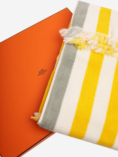 Yellow Ychting Raye beach towel Homeware Hermes 