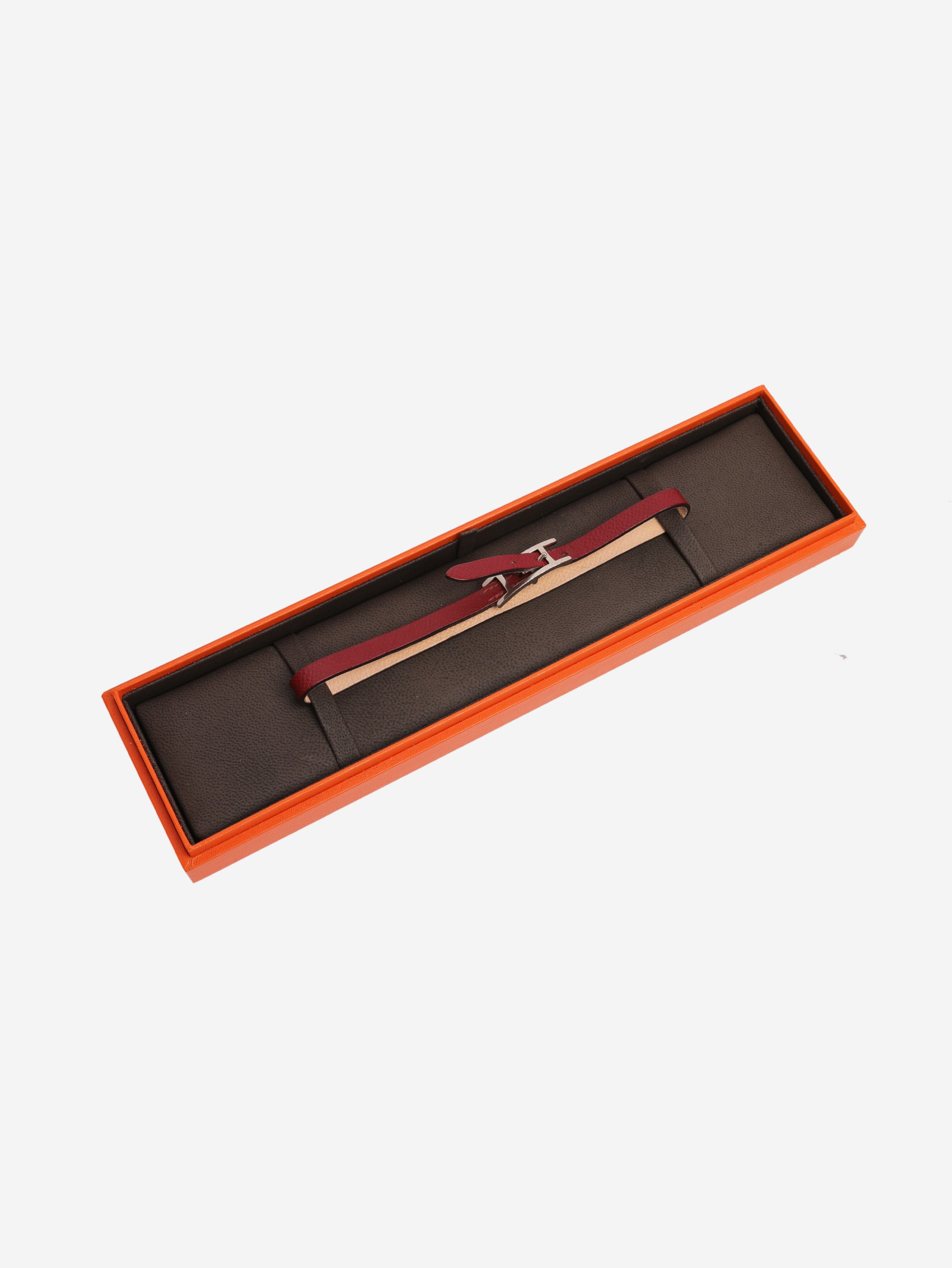 Red leather bracelet Bracelets Hermes 