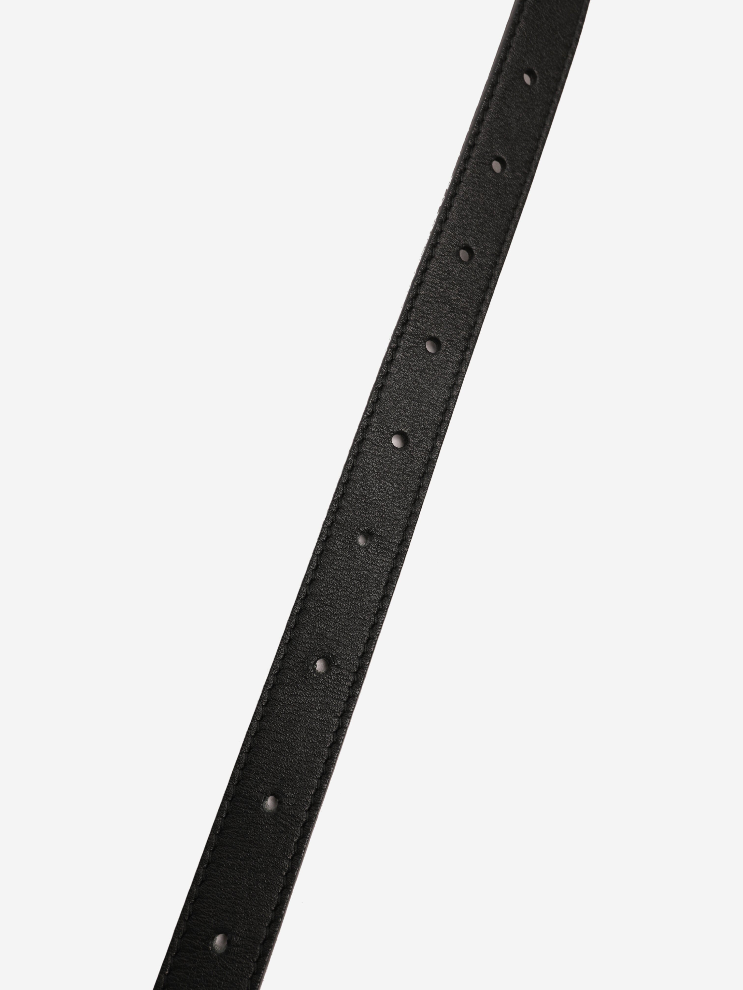 Black GG thin leather belt Belts Gucci 